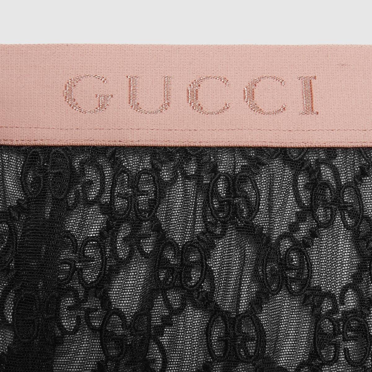 GG embroidered tulle leggings - 3