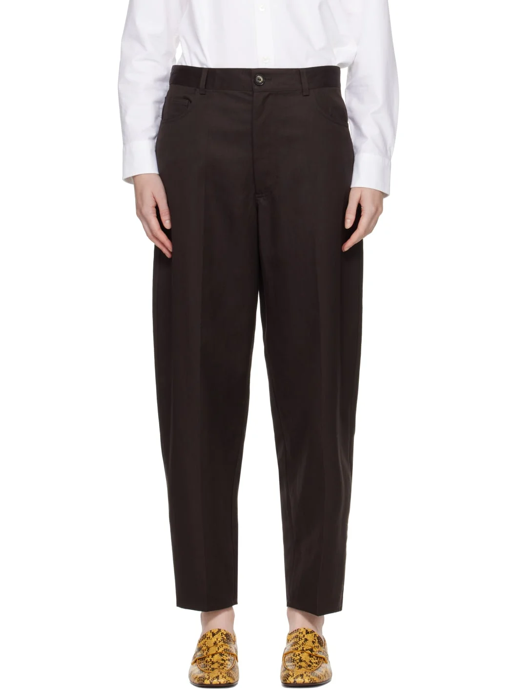 Brown Carrot Trousers - 1