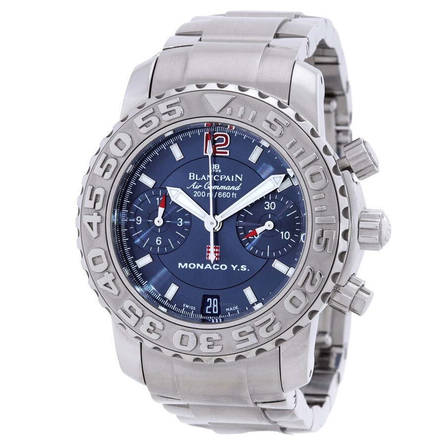 Blancpain Air Command Chronograph Automatic Blue Dial Ladies Watch 2485F-1140-M71 - 1