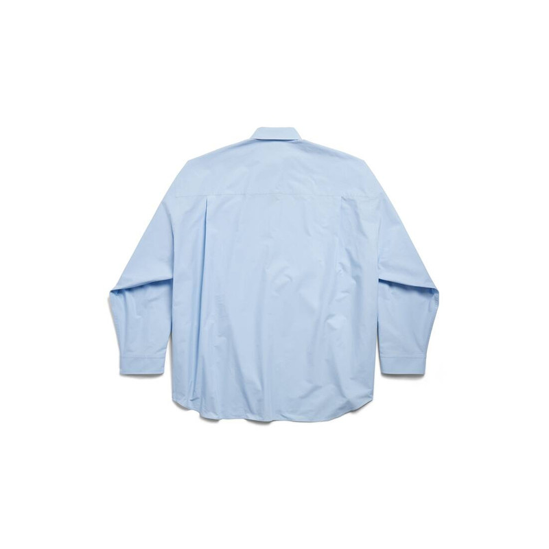 BALENCIAGA Men's Oversized Shirt in Light Blue outlook