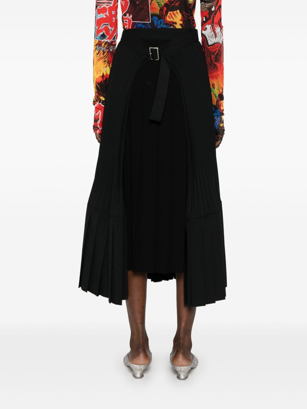 Junya Watanabe Women Pleated Midi Skirt - 3