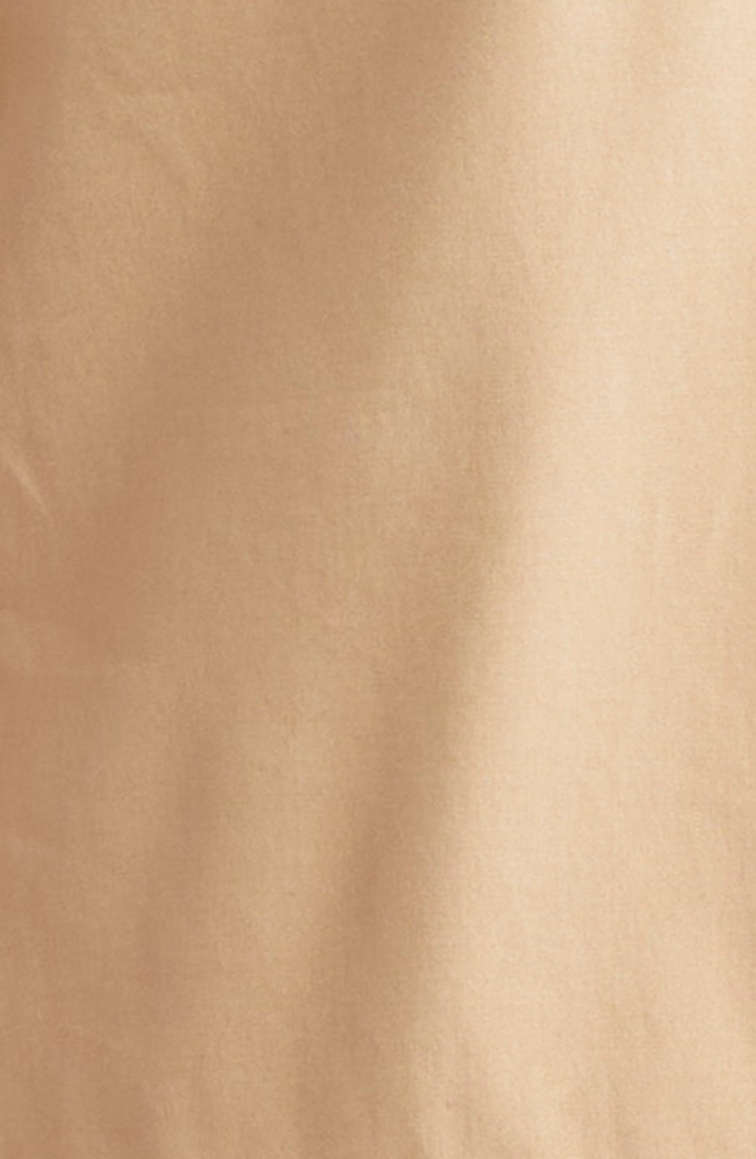 Veronica Beard Saude Long Sleeve Stretch Cotton Dress in Khaki at Nordstrom - 7