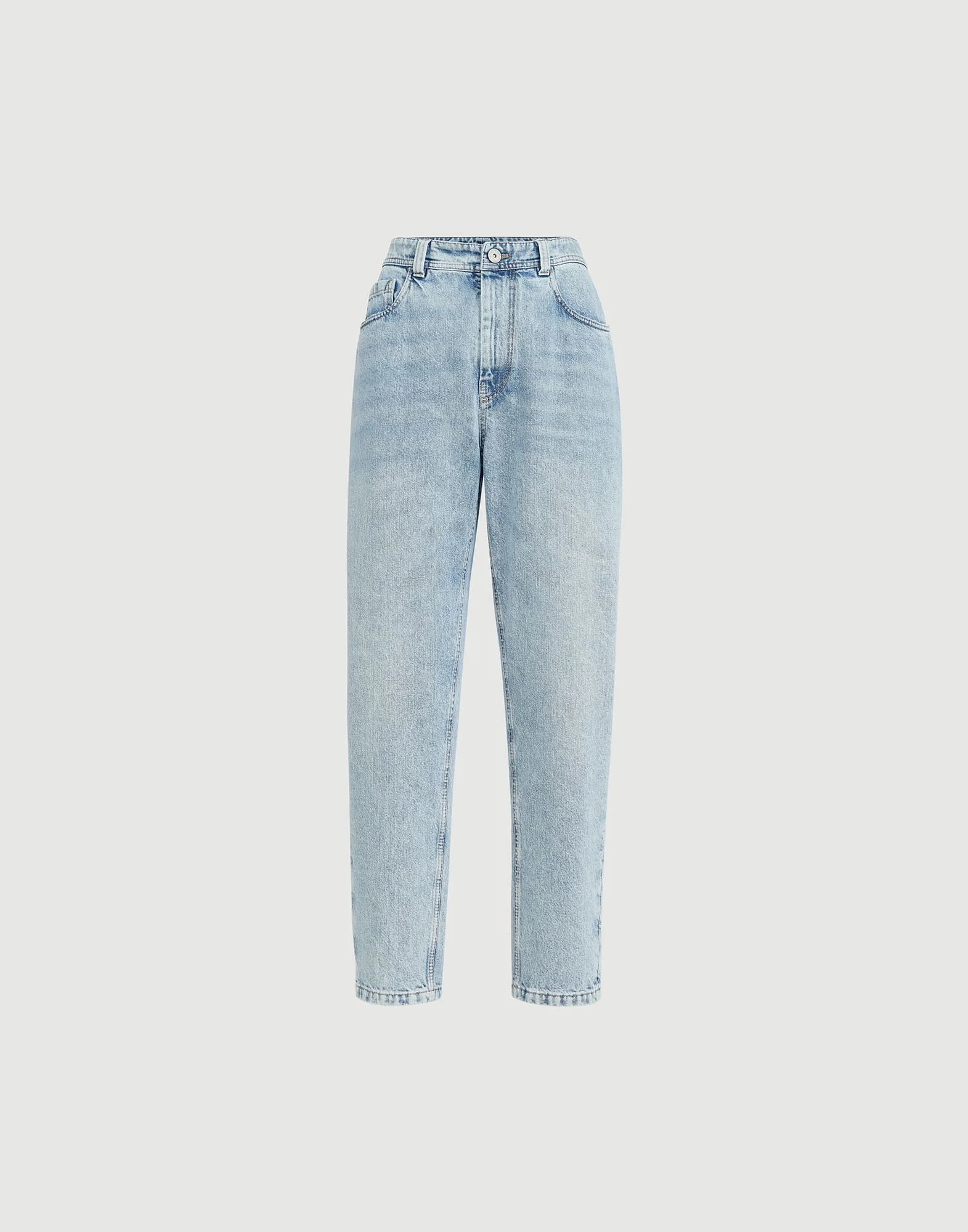 Authentic denim baggy tapered trousers - 1