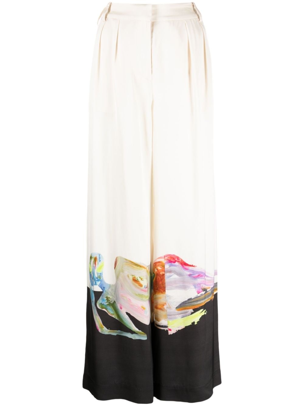 Jedda wide-leg crepe trousers - 1