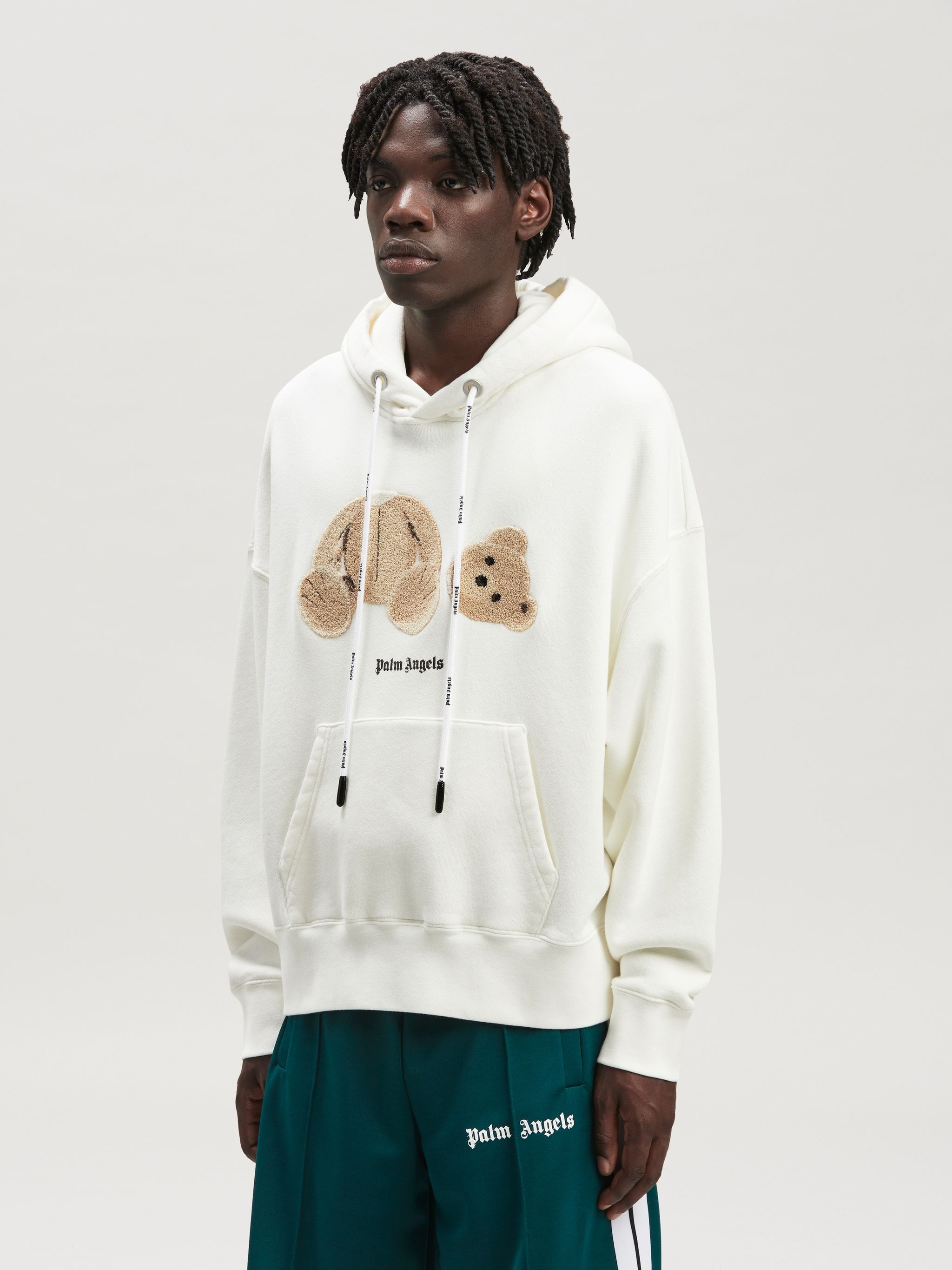bear-print hoodie - 4