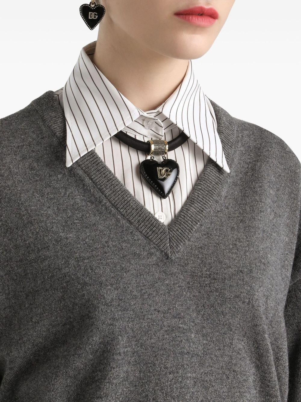 tie-detail V-neck sweater - 5