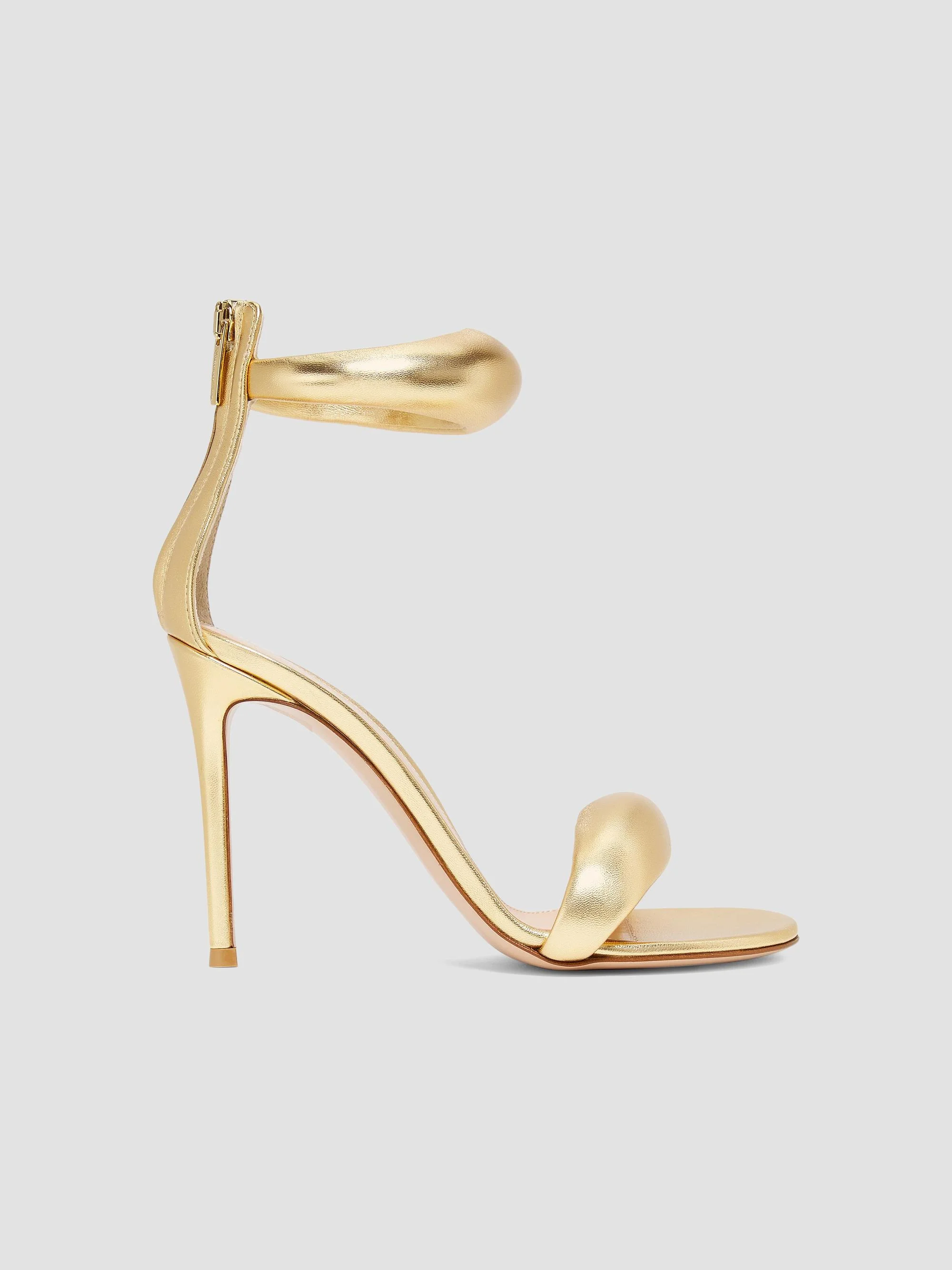 Women's Bijoux Ankle-Strap Metallic Leather Stiletto Sandals - Gold - 1