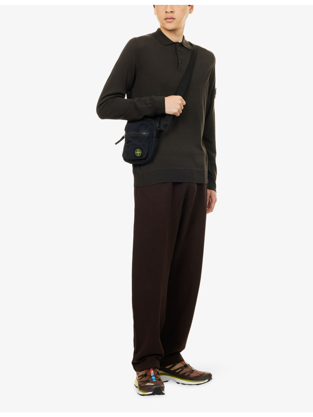 Light Wool Ghost Long-Sleeve Wool Polo Shirt - 2