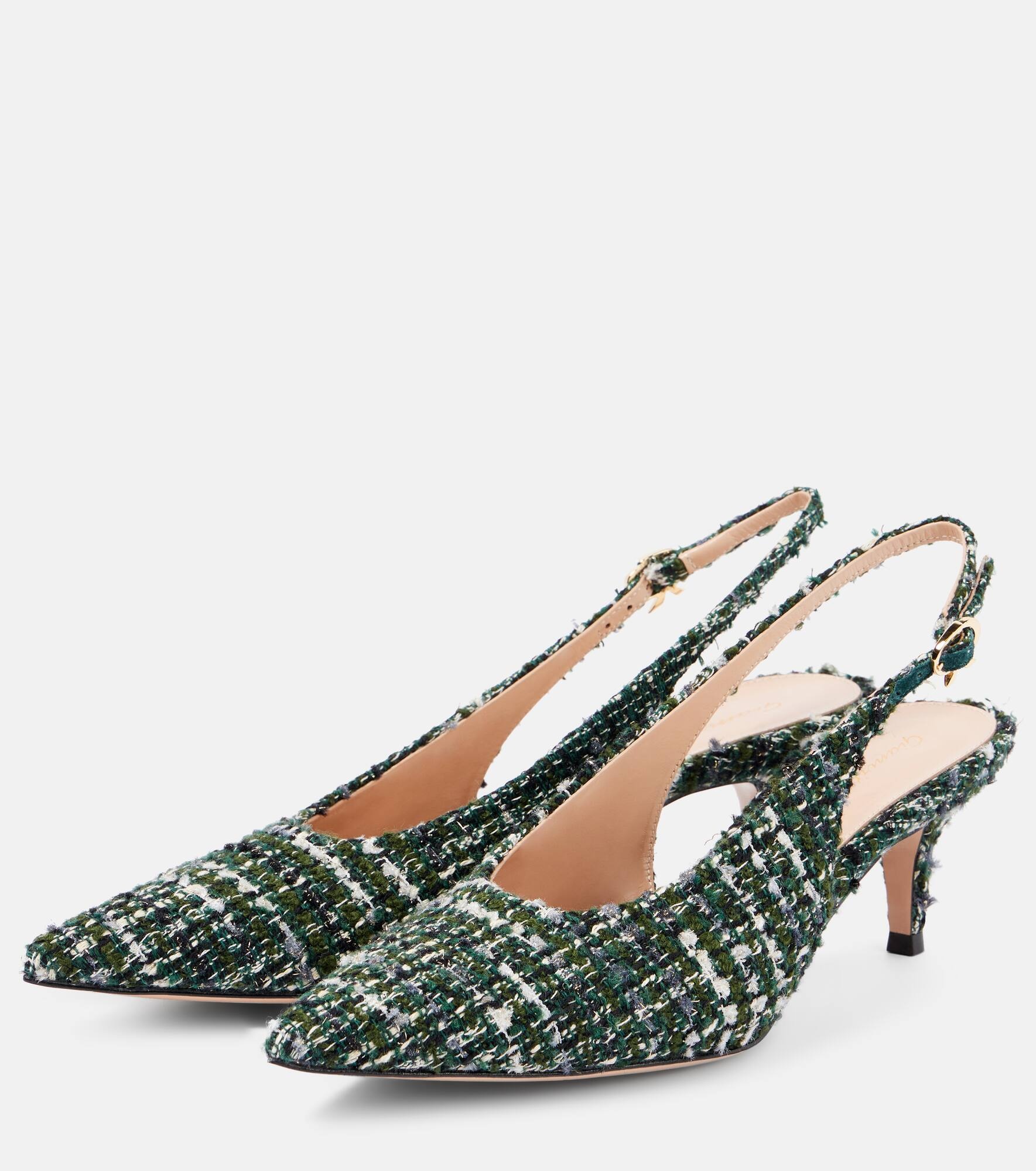 55 bouclé slingback pumps - 4