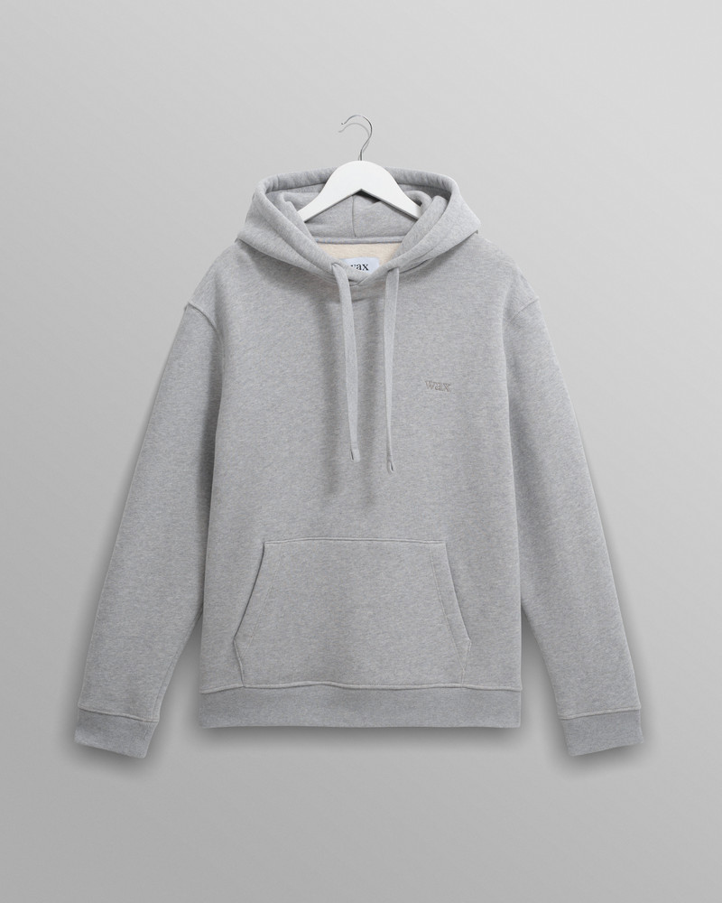Hoxton - Heather Grey Brushed Organic Cotton Hoodie 1
