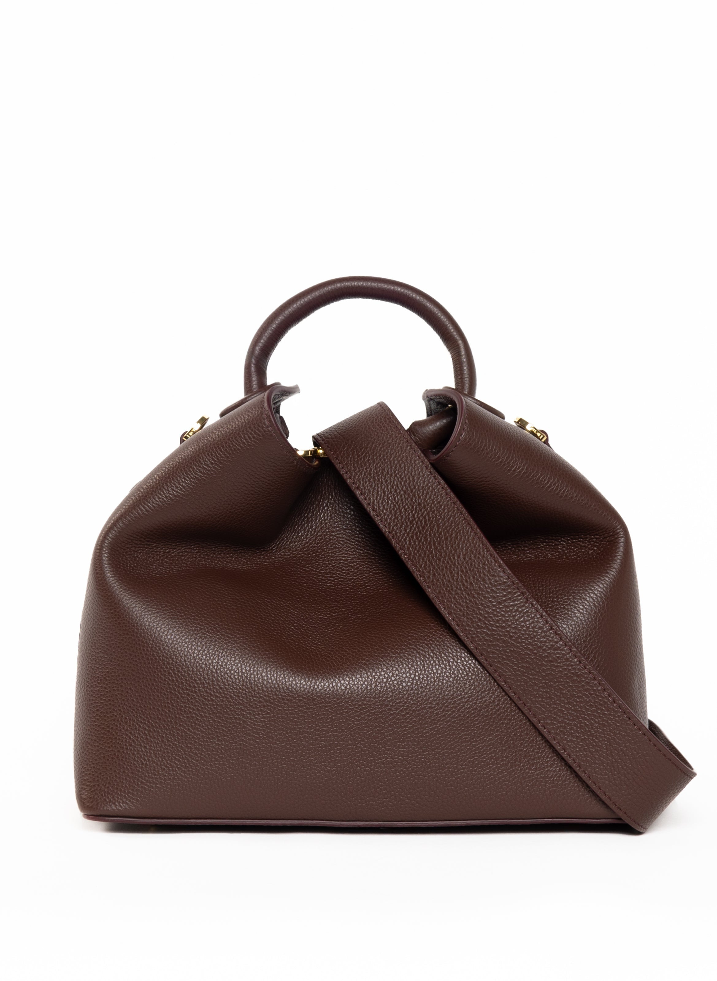 Raisin Pebbled Leather Dark Brown - 4
