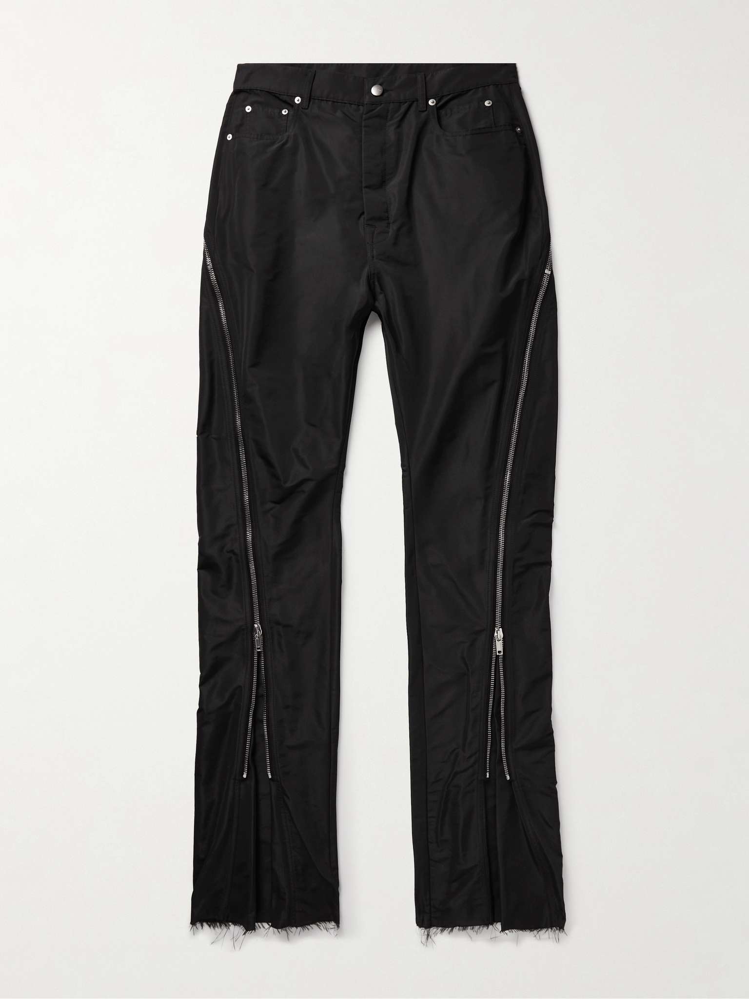 Bolan Banana Slim-Fit Flared Zip-Embellished Faille Trousers - 1