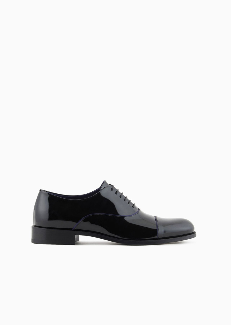 Patent-leather Derby shoes 1