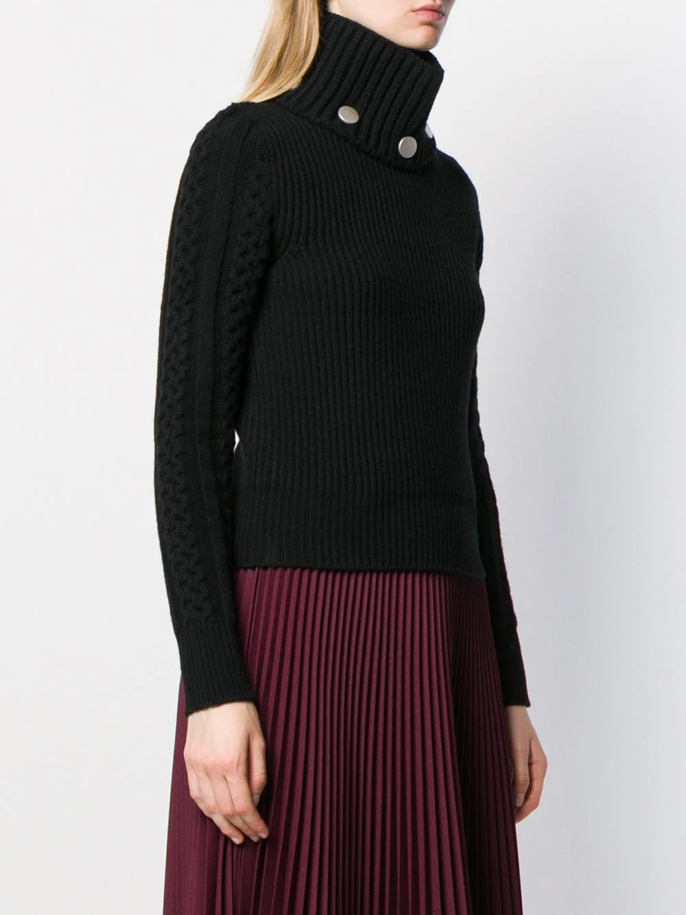 studded ribbed knit jumper - 3