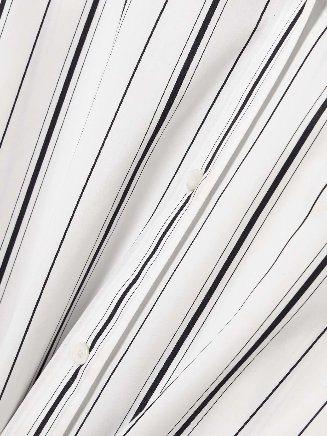 Striped cotton-poplin shirt White - 5