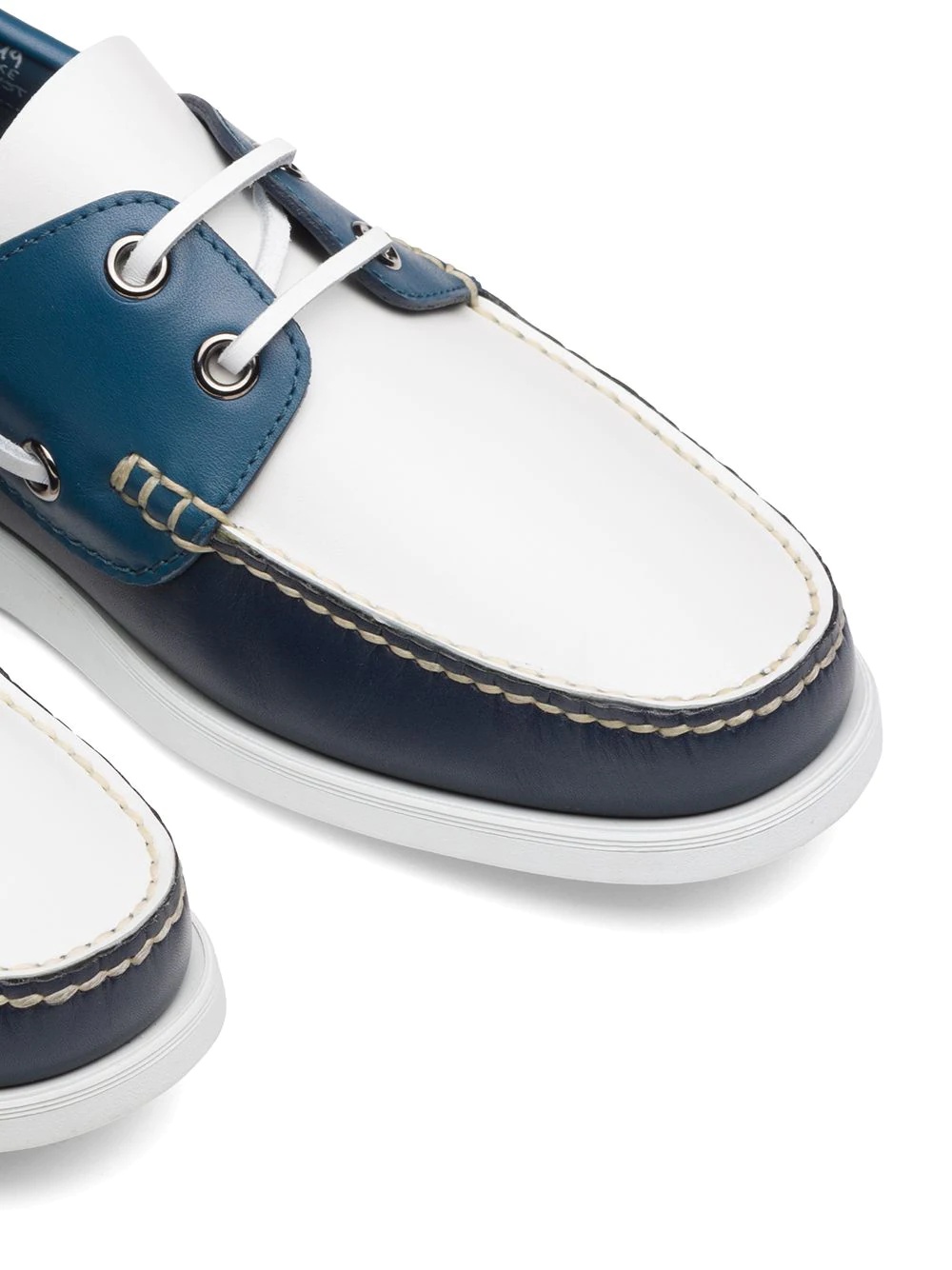 Antic leather boat shoes - 4