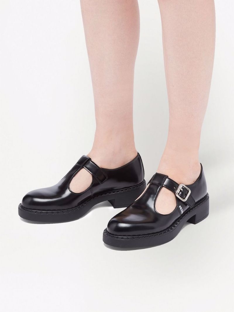 logo-print mary-jane loafers - 5