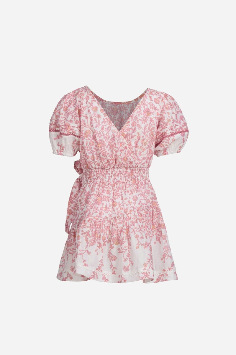 Poupette St Barth Mini Dress Chantal for girls - Pink Lazuli outlook