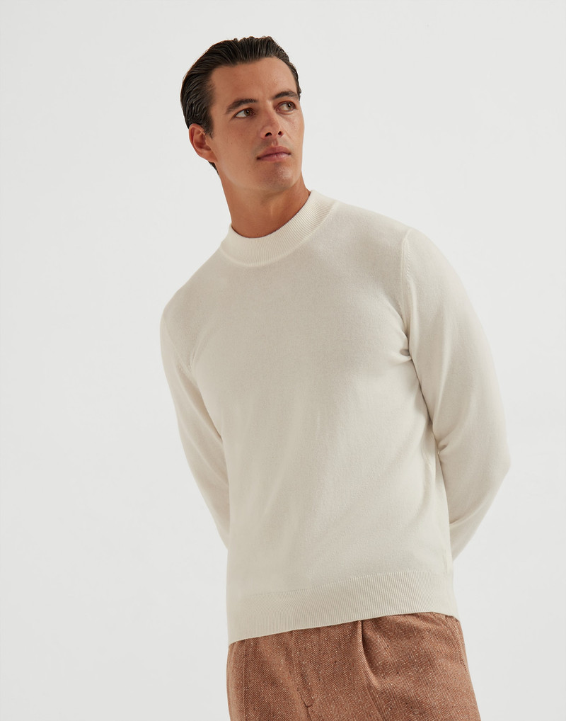 Cashmere mock neck sweater 1