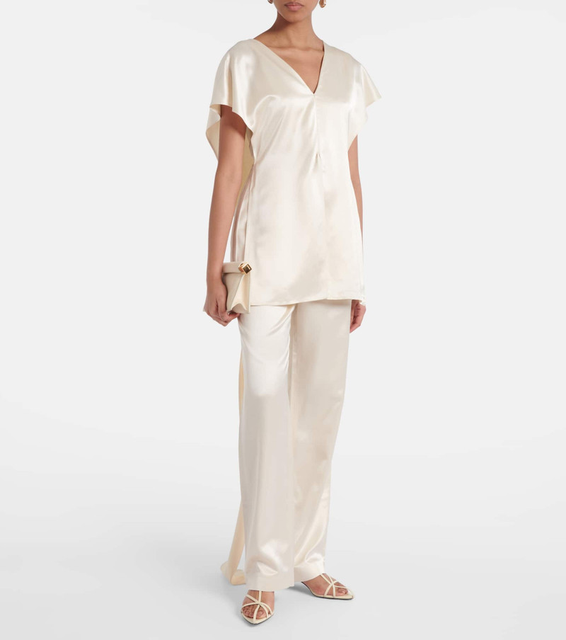 TOVE Sara caped satin top outlook