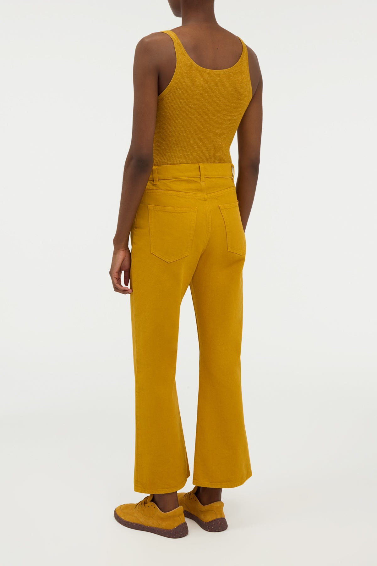 Cinxia Knit Tank Top in Golden Birch Cashmere Silk with Hemp - 5
