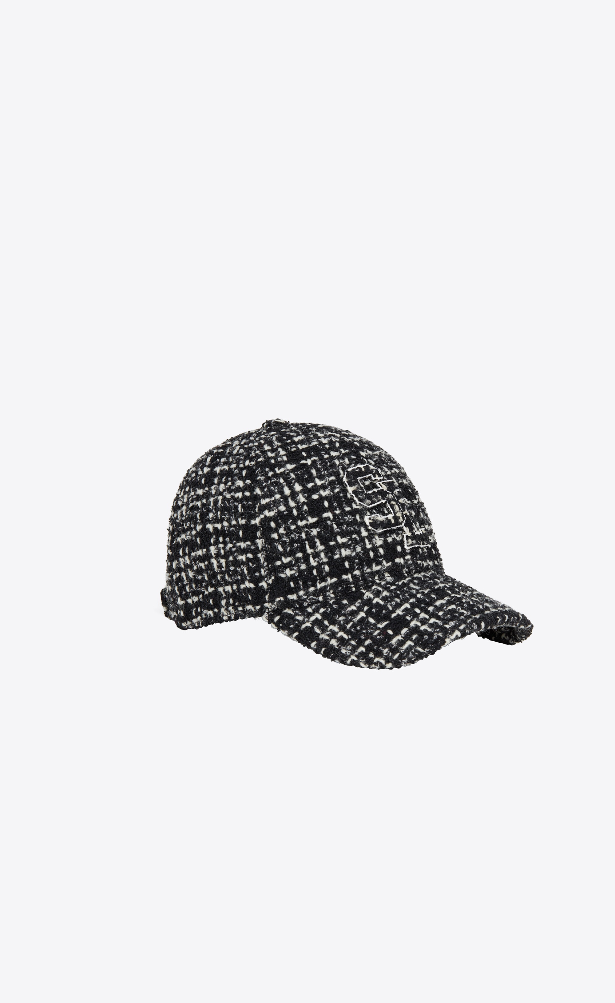sl baseball cap in checked tweed wool - 2