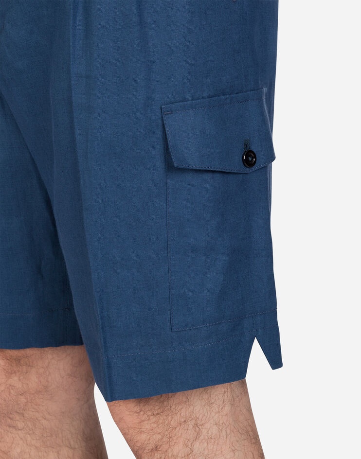 Bermuda cargo shorts in linen - 5