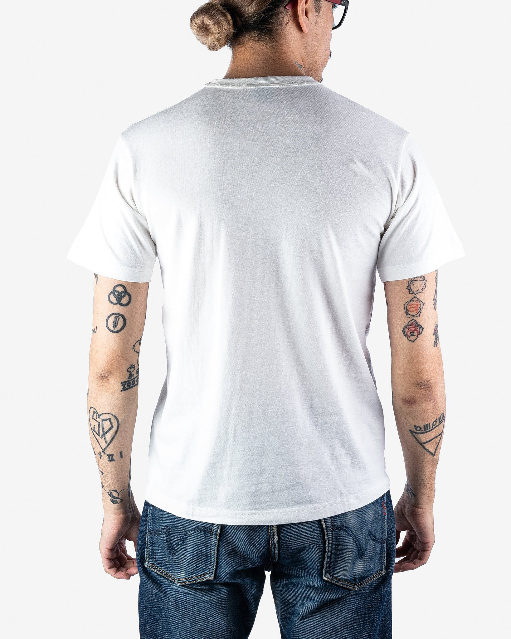 IHT-1610-WHT 6.5oz Loopwheel Crew Neck T-Shirt - White - 3