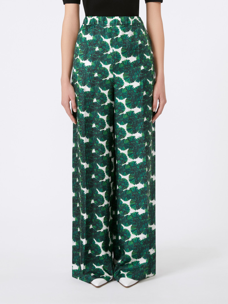 MORENA Printed silk trousers 3