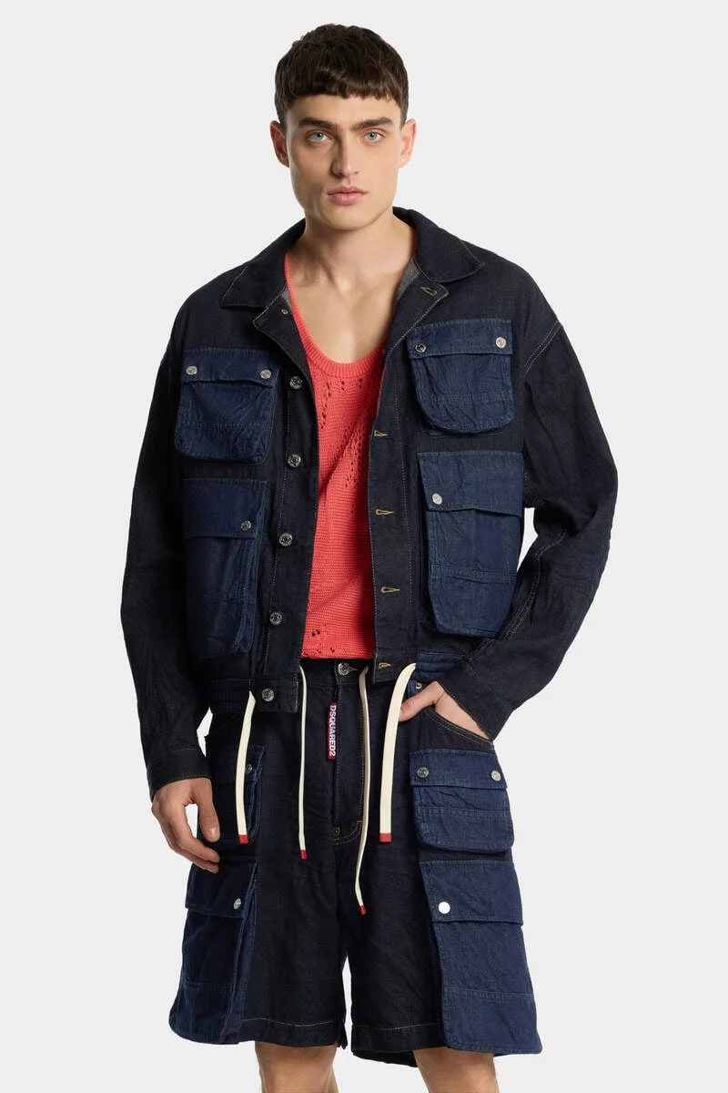 DARK WEIGHT WASH SHORTS - 1