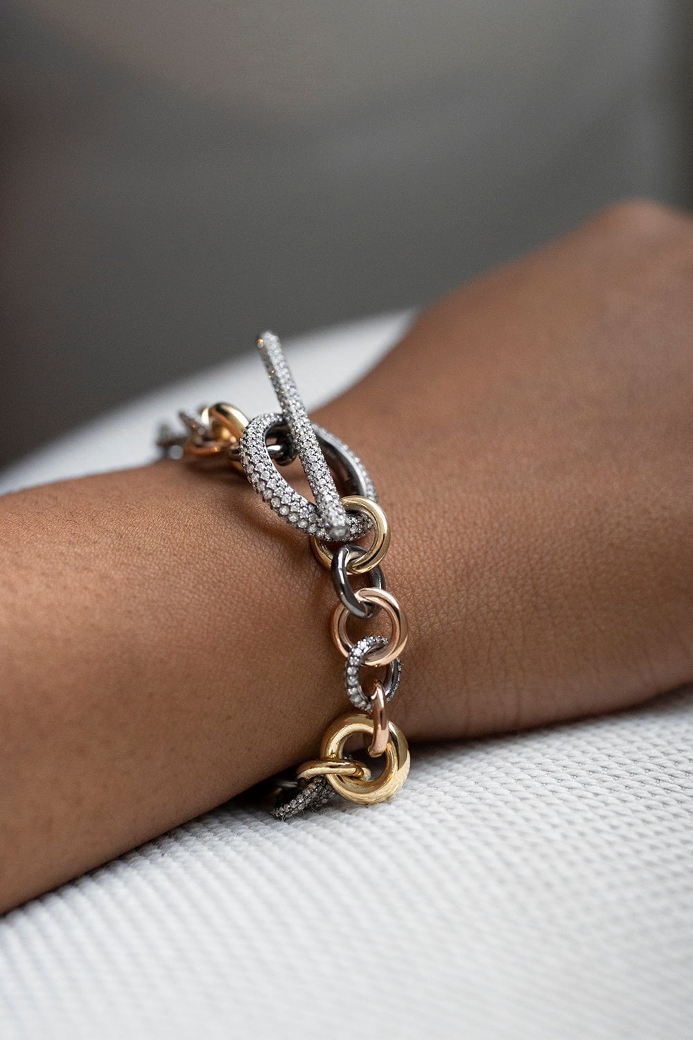 Atlantis MX Pave Toggle Chain Bracelet - 3