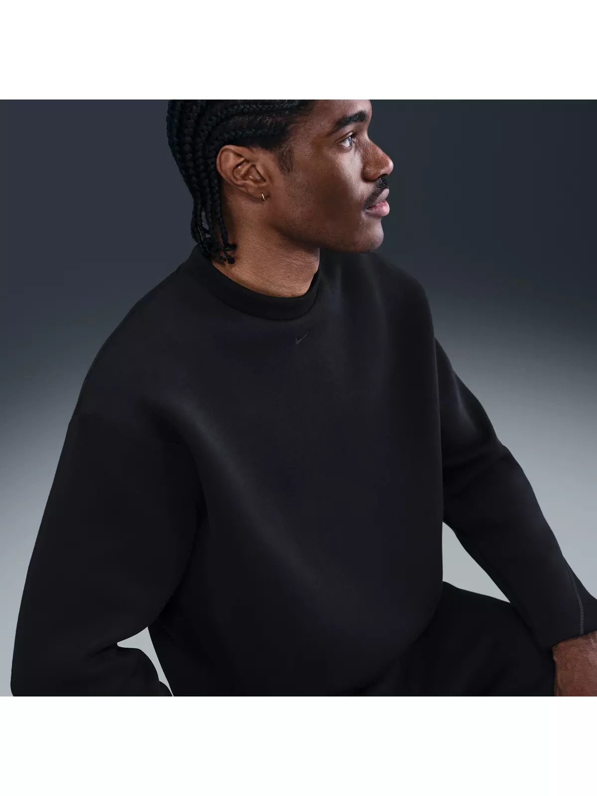 Men's Tech Fleece Loose Fit Crew -Black - 3