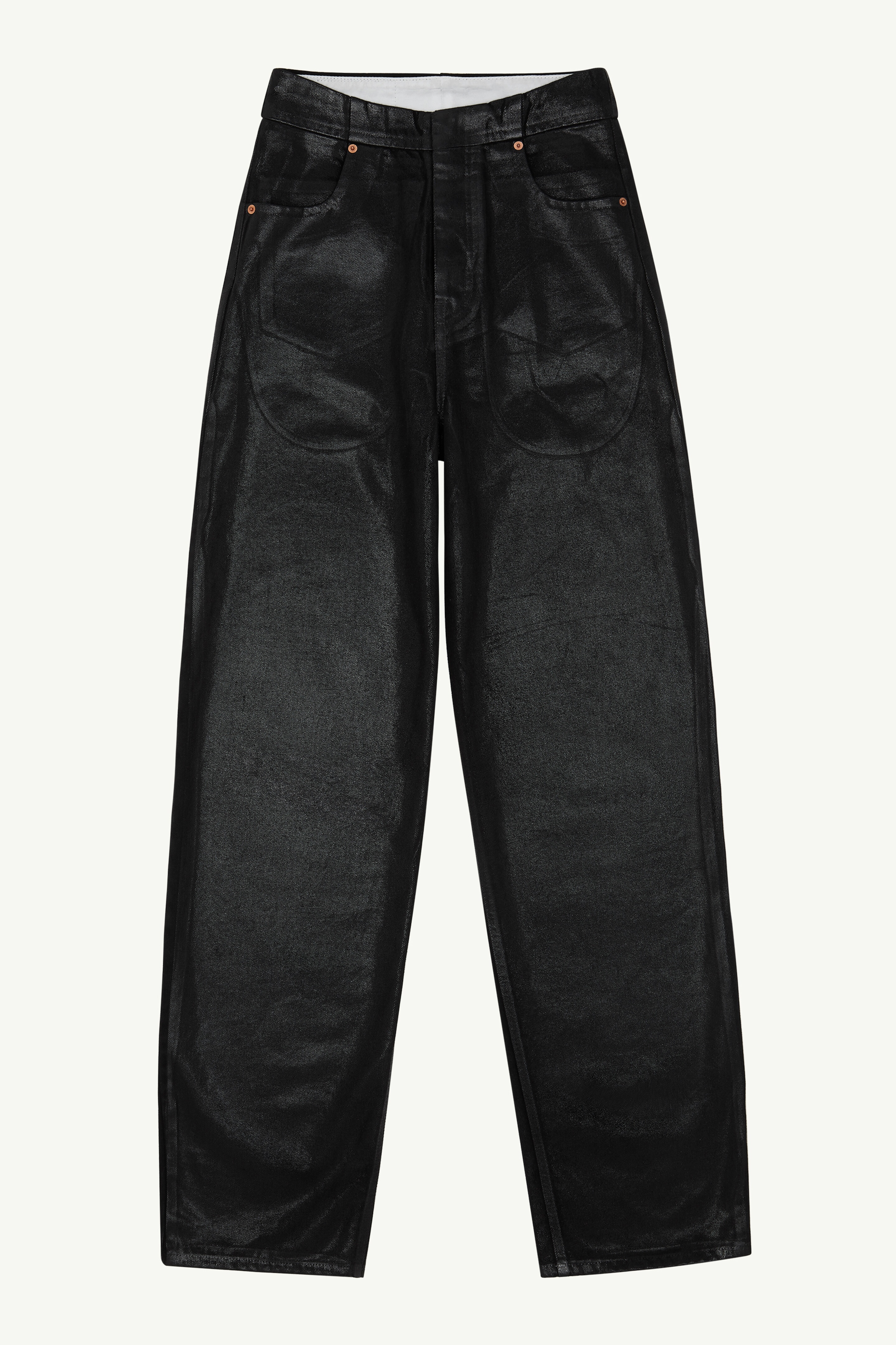 Coated tapered jeans - 1
