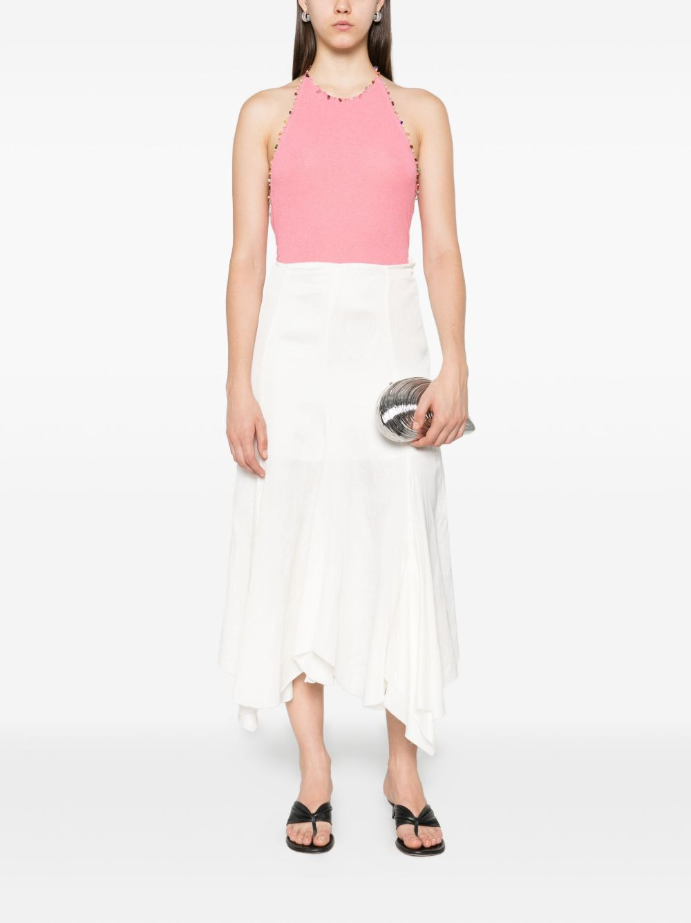 beaded halterneck top - 2