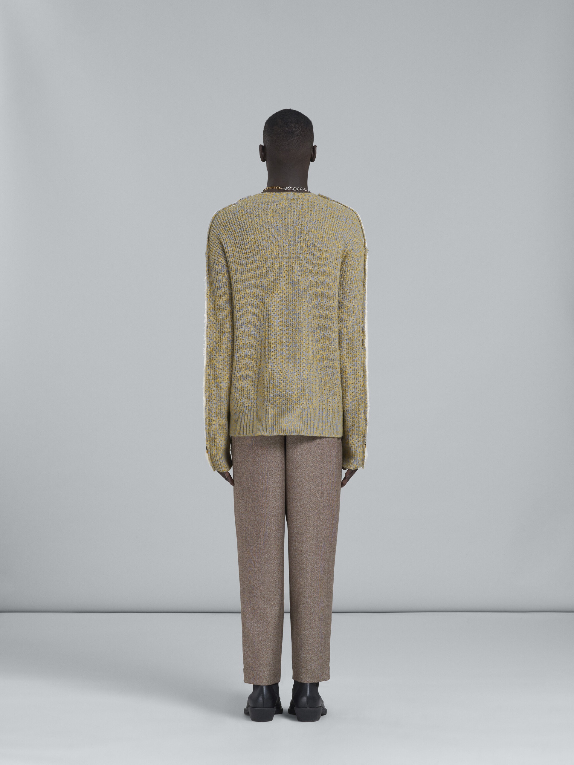 LIGHT BROWN WOOL CROPPED PANTS - 3