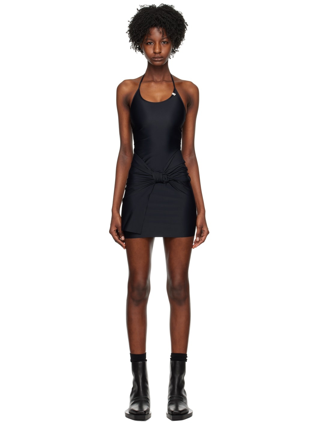 Black Swirl Minidress - 1