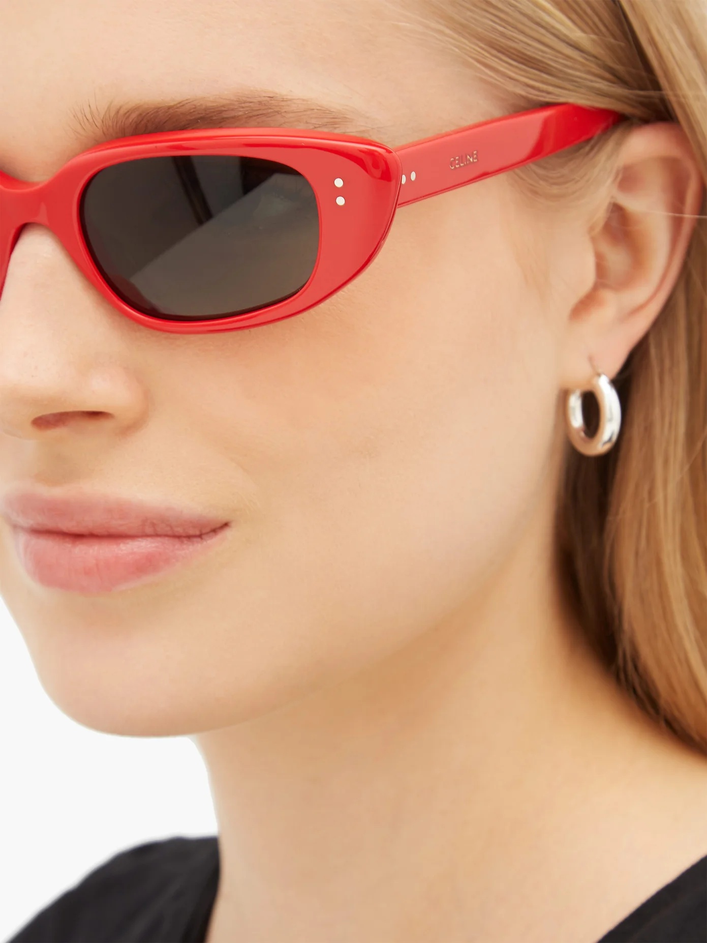 Oval acetate sunglasses - 3