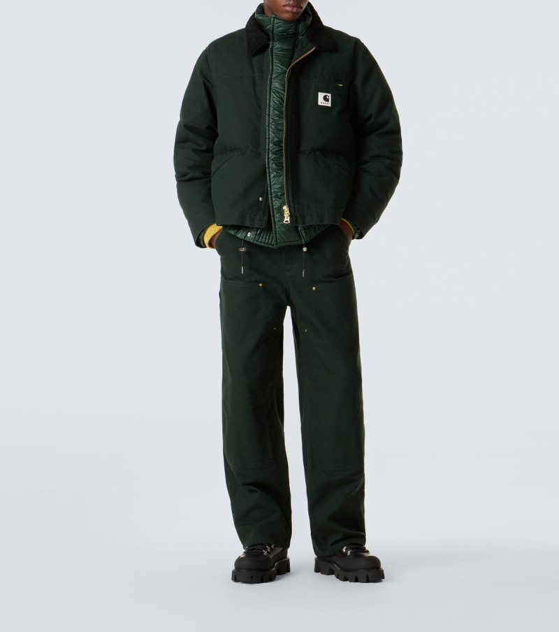 sacai x Carhartt cotton canvas down jacket outlook