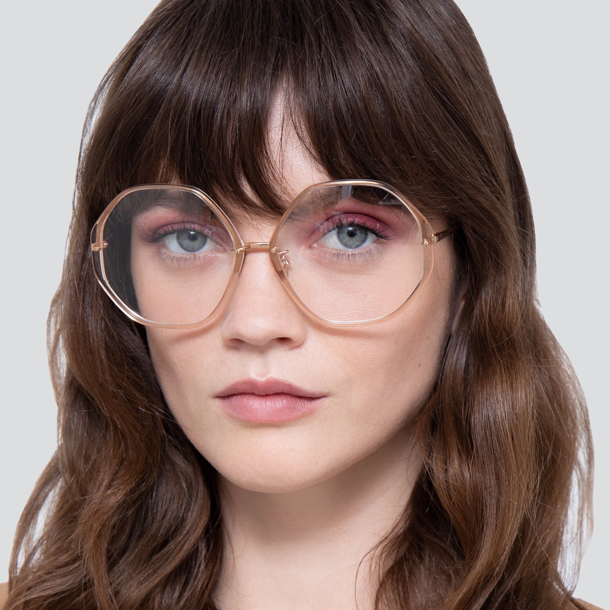 LINDA FARROW THE ALONA | OVERSIZED OPTICAL FRAME IN CLEAR