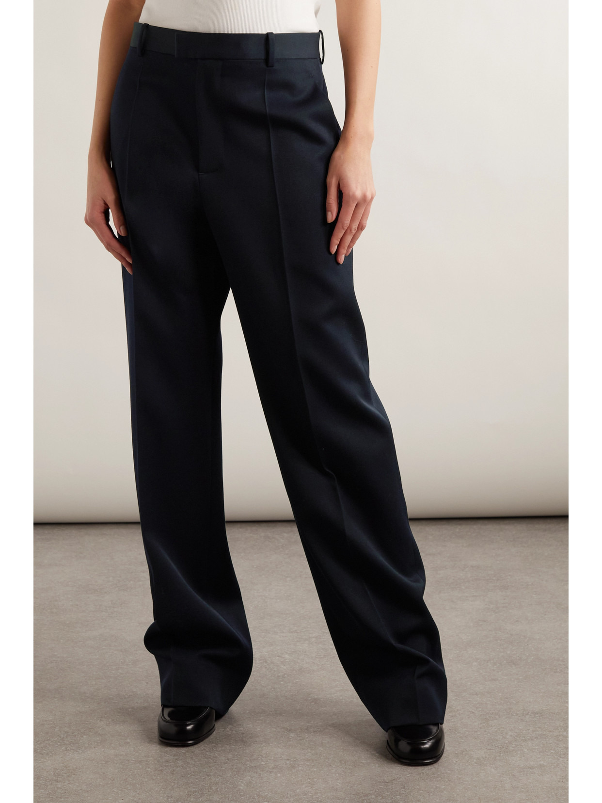 Grain De Poudre Wool Straight-leg Pants - 4
