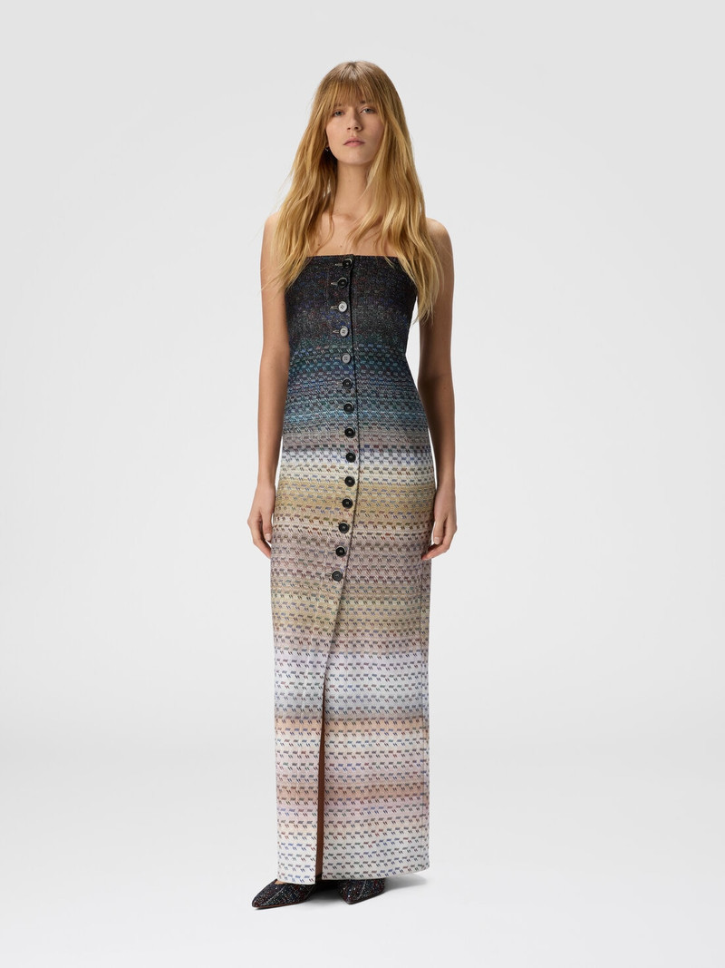 Missoni Long strapless viscose dress with lamé threads outlook
