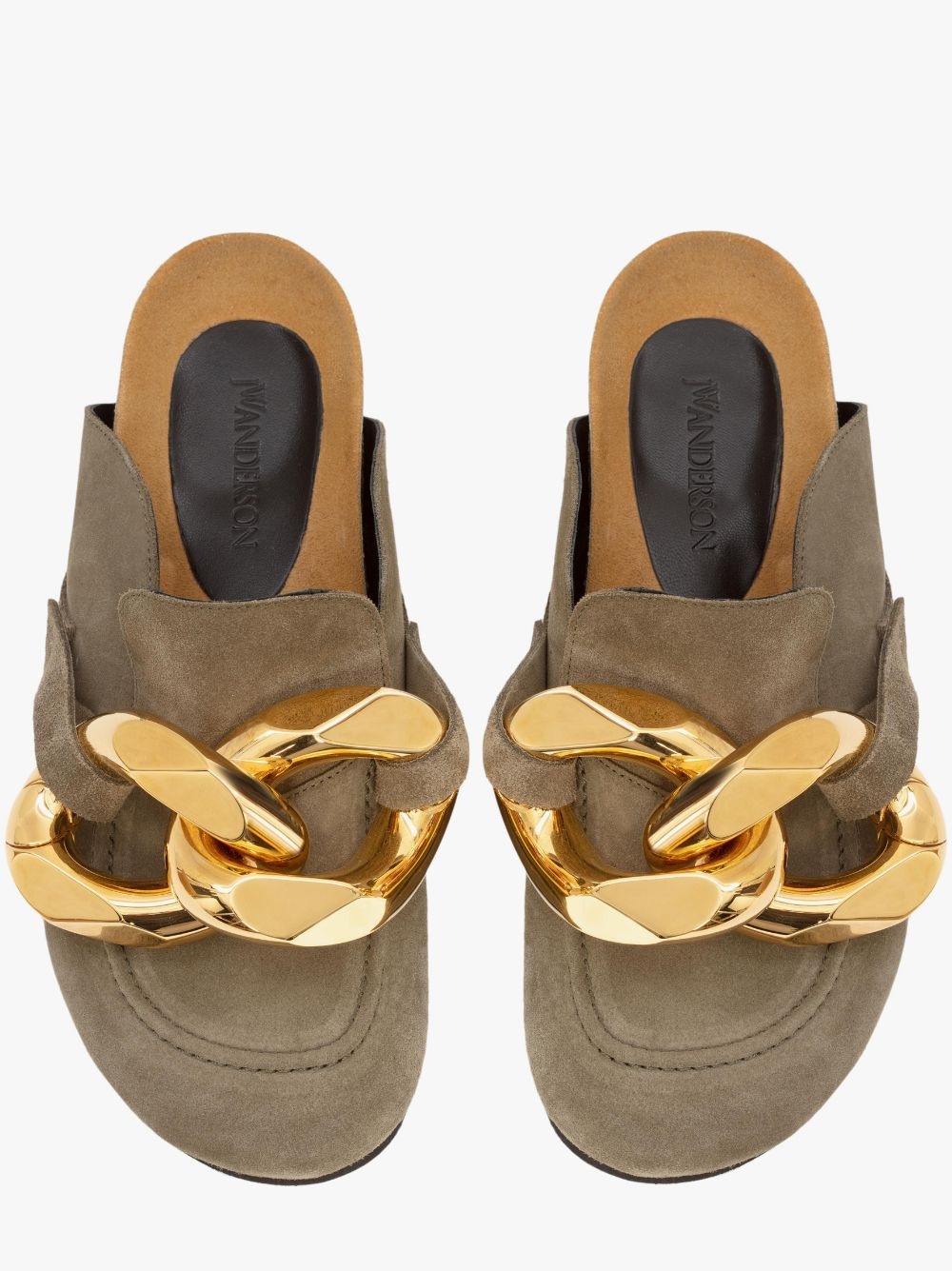 WOMEN’S SUEDE CHAIN LOAFER MULES - 3