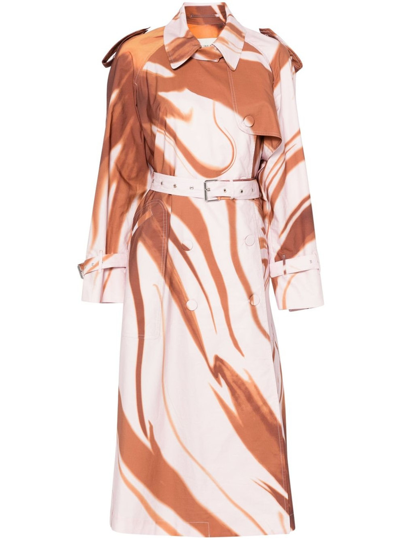 Risto printed cotton trench coat - 1