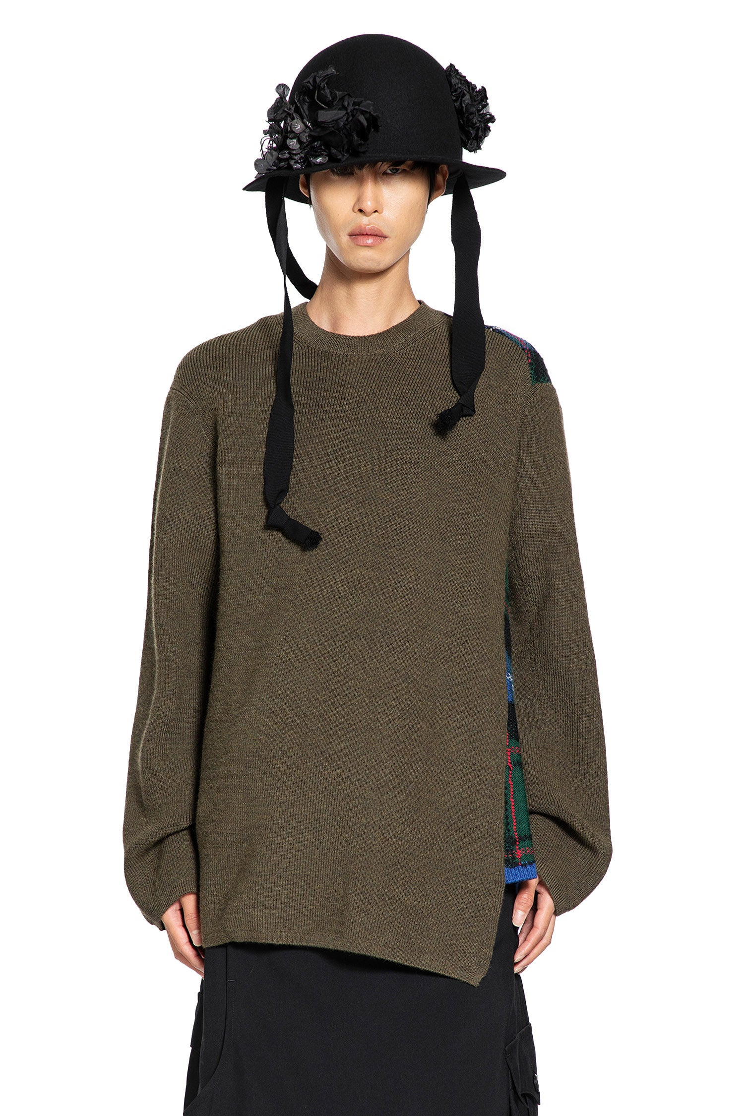 Asymmetric Paneled Sweater - 6