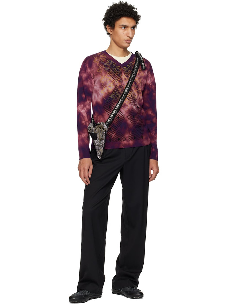 Kiko Kostadinov Purple Hatha V-Neck Knit Sweater outlook