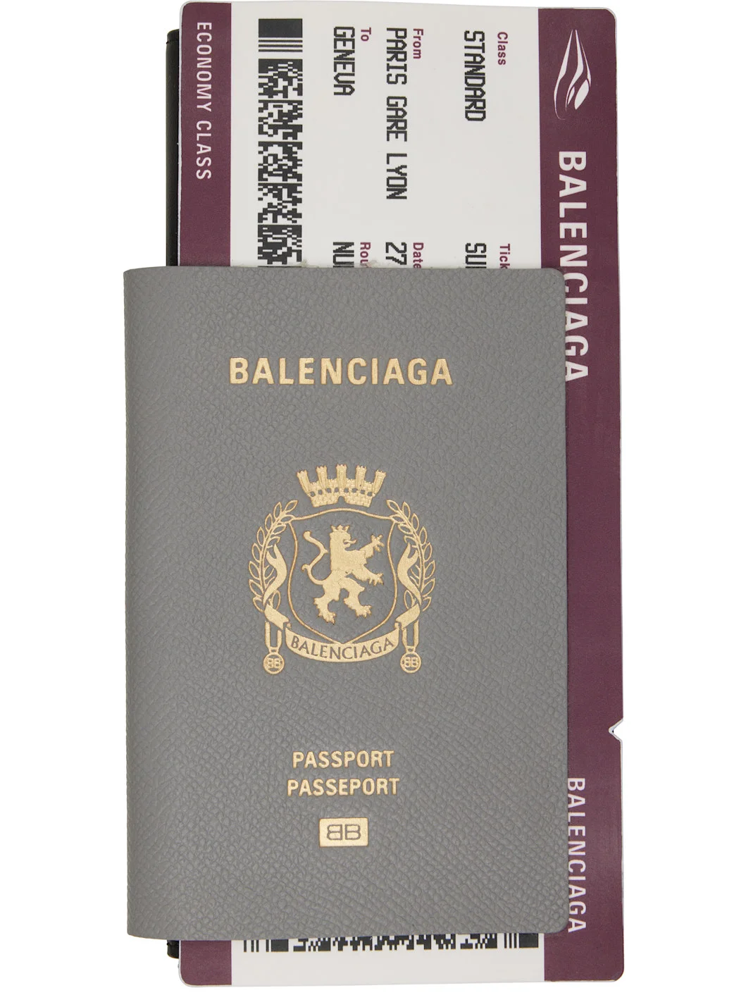 Gray 1 Ticket Passport Long Wallet - 1
