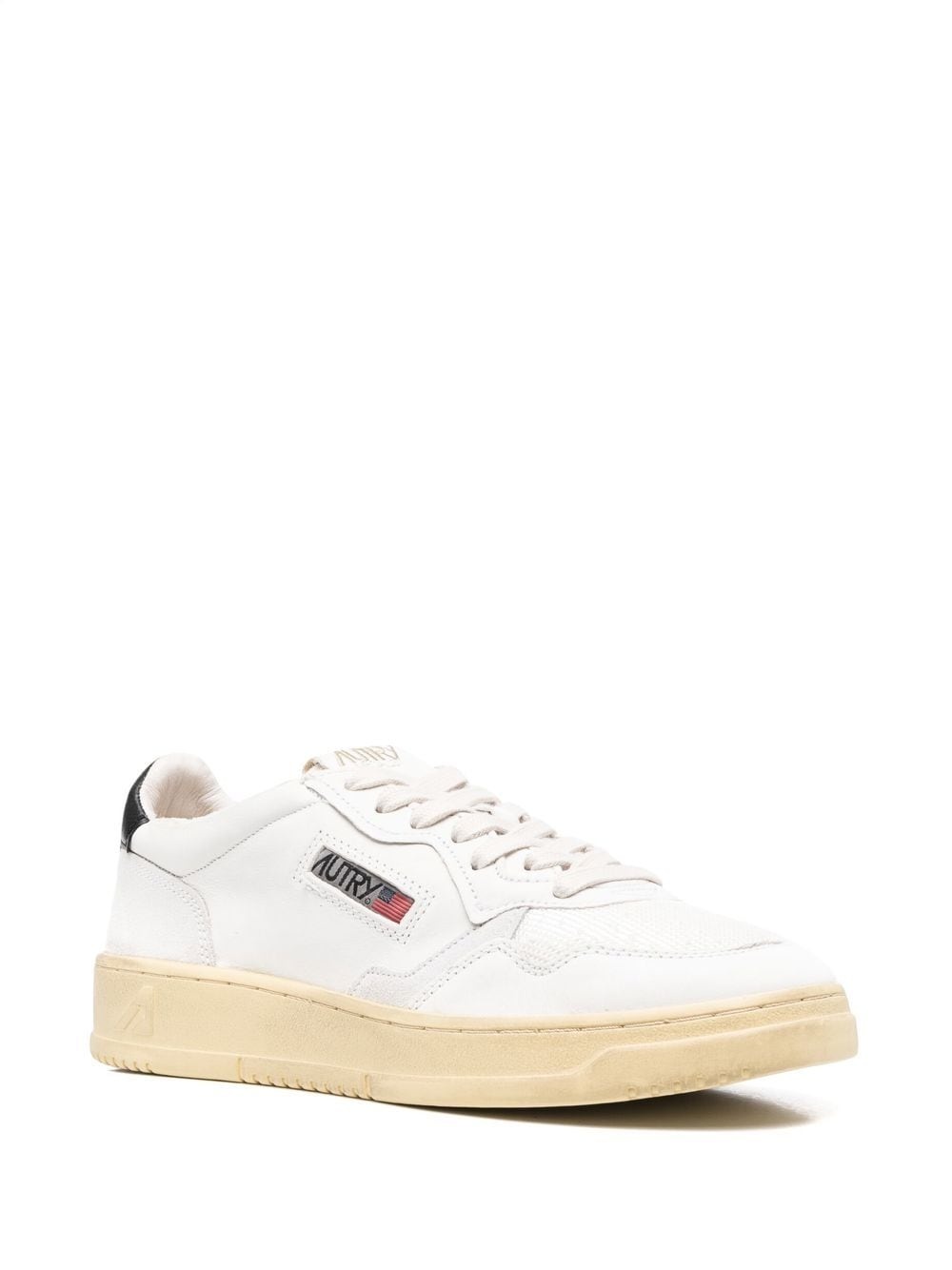 leather plow-top sneakers - 2
