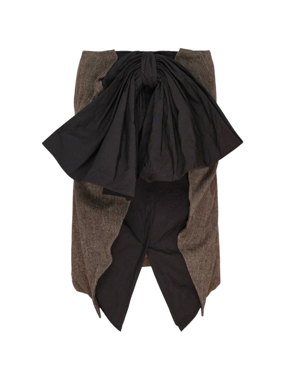 bow-detail draped maxi skirt - 1