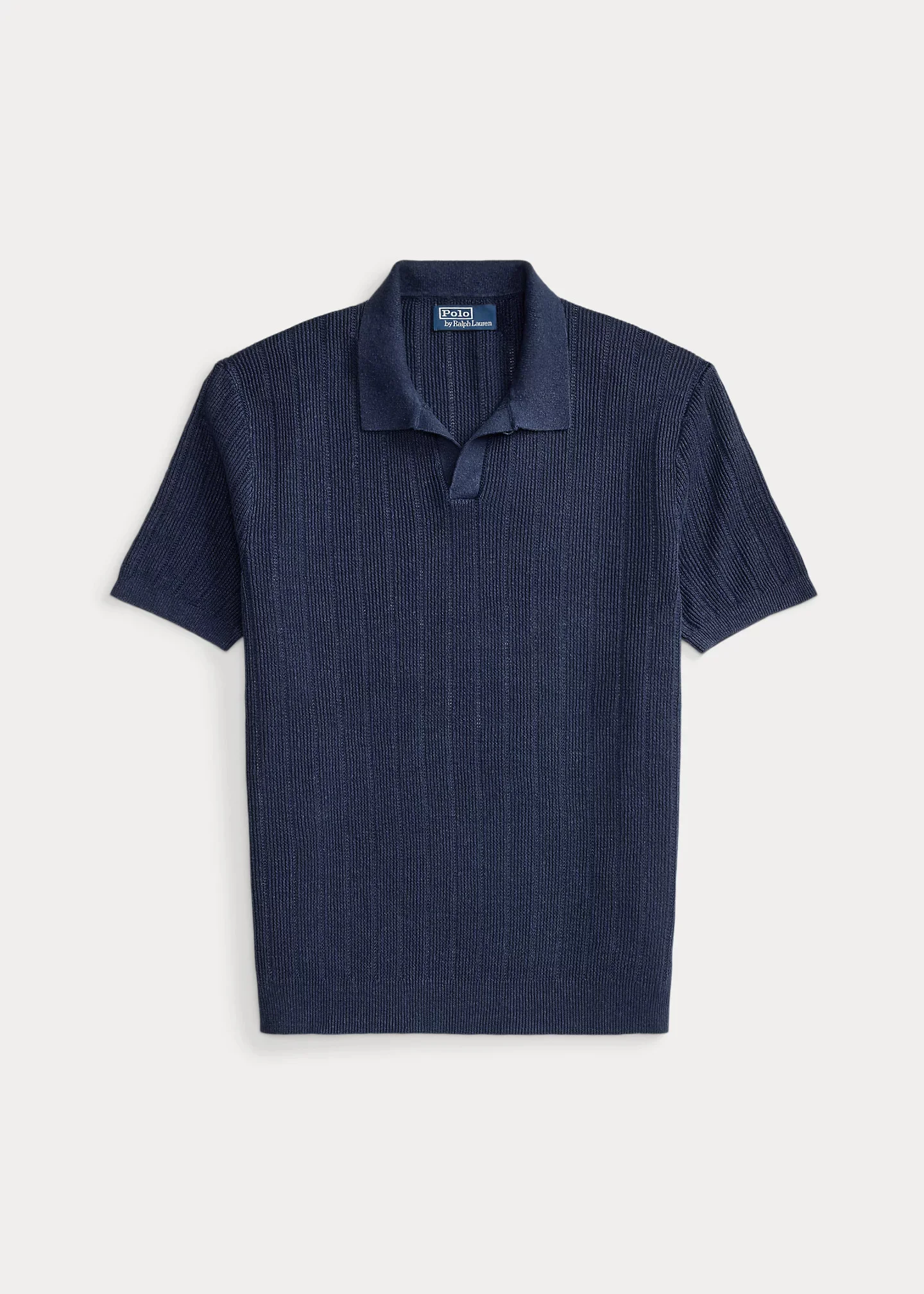Linen Johnny-Collar Sweater - 1