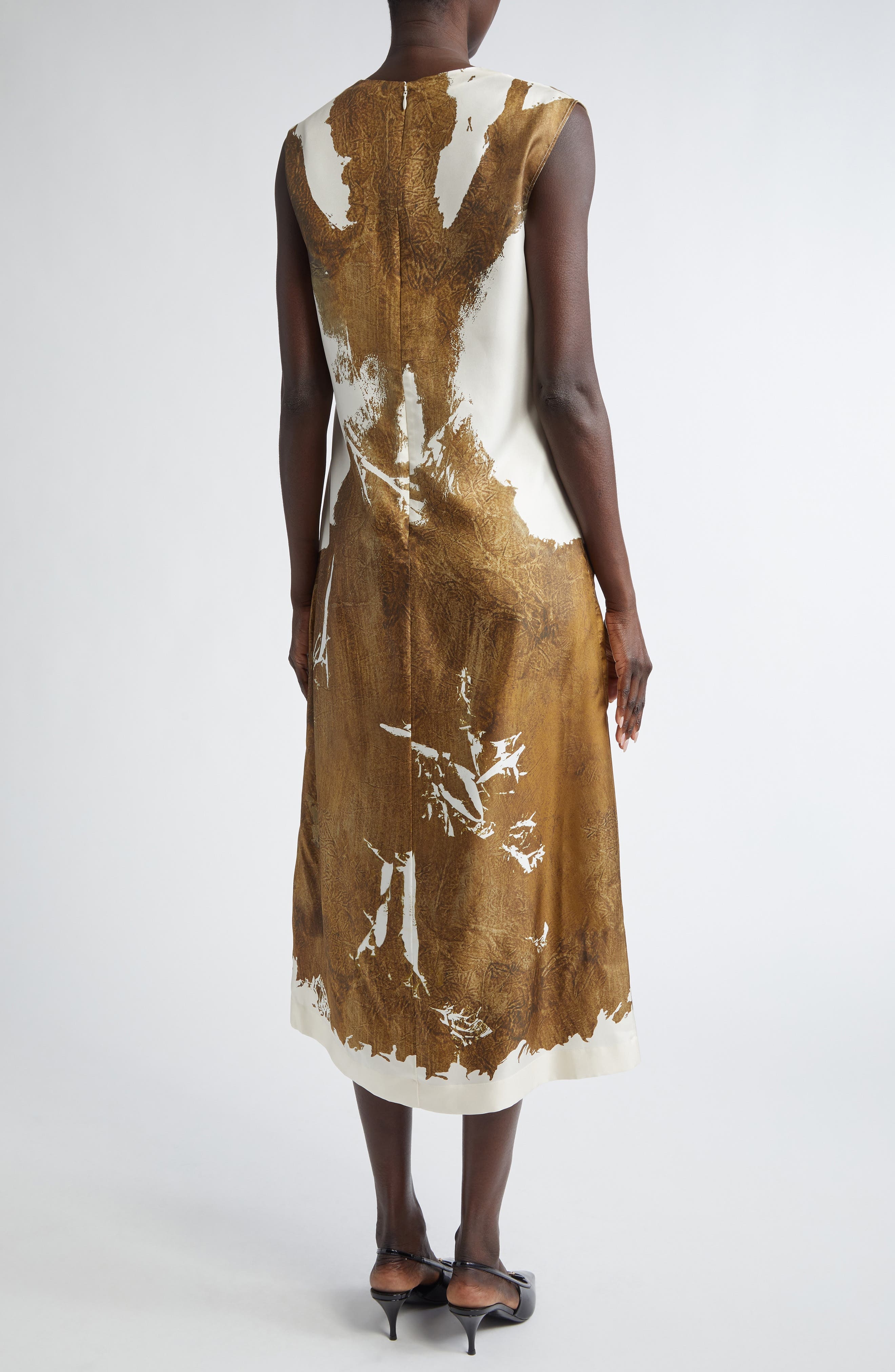 Altuzarra Cherie Body Print Silk Midi Dress in 346315 Python Painted Bodies at Nordstrom - 2